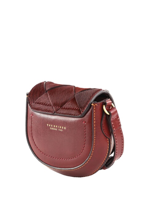 BETTINA Borsa in pelle effetto cavallino Chianti/Bordeaux/Oro          - Borse Donna