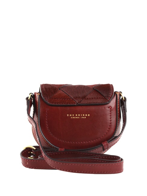BETTINA Borsa in pelle effetto cavallino Chianti/Bordeaux/Oro          - Borse Donna