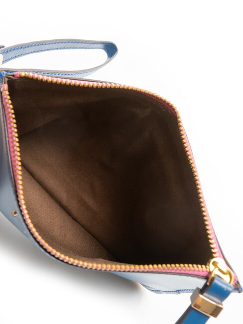 CHIARA Pochette in pelle jeans abb. oro - Borse Donna