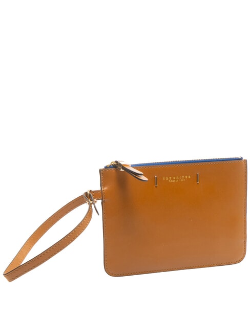 CHIARA Pochette in pelle cognac/oro - Borse Donna