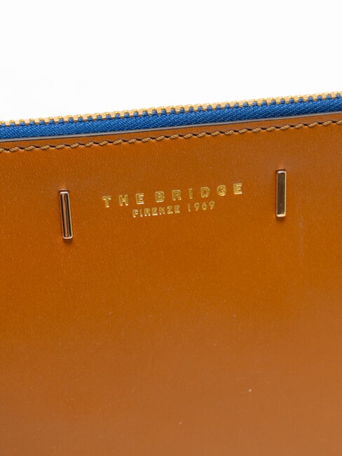 CHIARA Pochette in pelle cognac/oro - Borse Donna