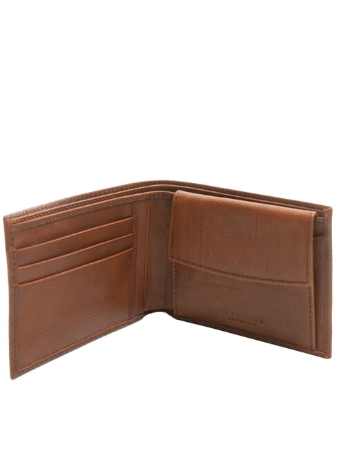 CESARE  Portafoglio in pelle Marrone/Palladio           - Portafogli Uomo