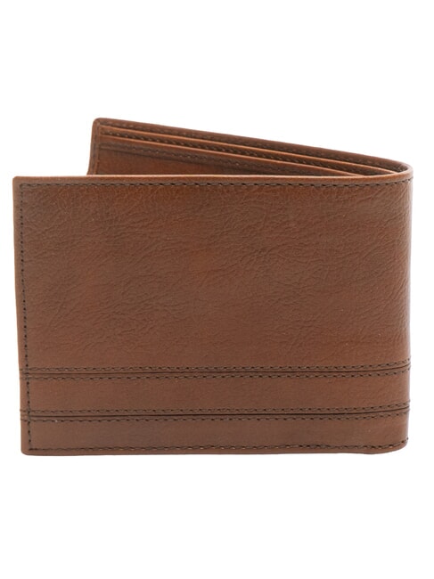 CESARE  Portafoglio in pelle Marrone/Palladio           - Portafogli Uomo