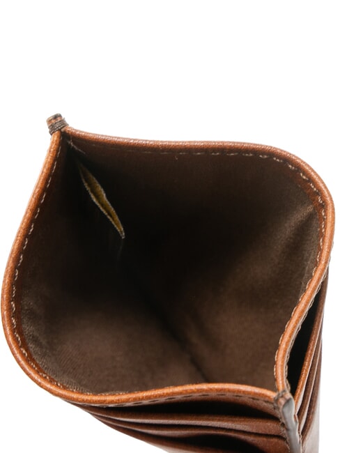 CESARE Portacard piatto in pelle Marrone/Palladio           - Portafogli Uomo