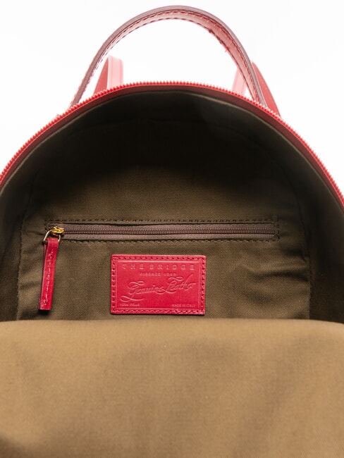 ELETTRA Zaino tondo in pelle berry abb. oro - Borse Donna