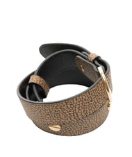 BORBONESE GRAFFITI Cintura con borchiette op naturale/nero - Cinture - 3