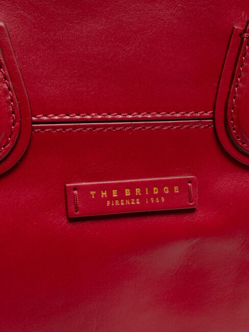 ELETTRA Borsa shopping in pelle berry abb. oro - Borse Donna