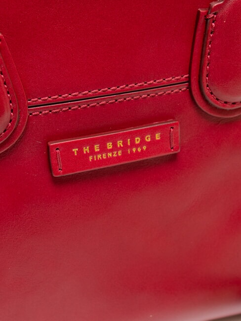 ELETTRA Borsa a mano in pelle con tracolla berry abb. oro - Borse Donna