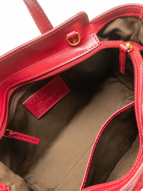 ELETTRA Borsa a mano in pelle con tracolla berry abb. oro - Borse Donna