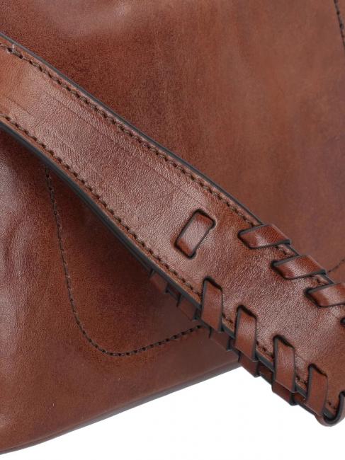 FEBE Beauty in pelle con intrecci MARRONE - Beauty Case