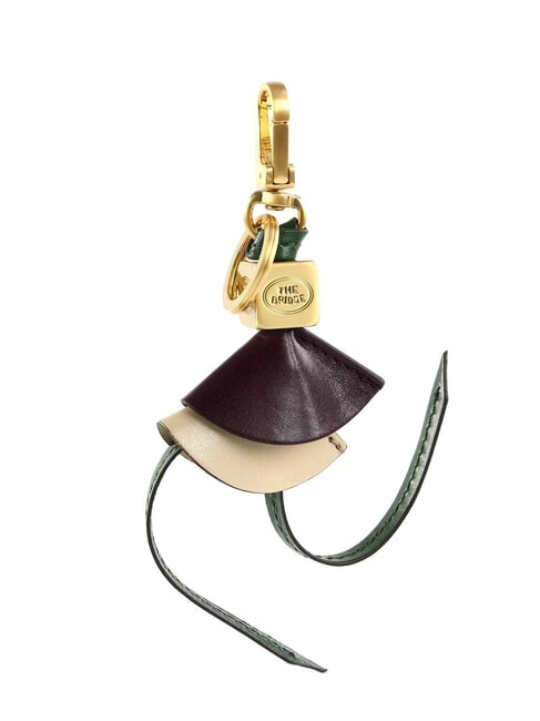 DUCCIO Portachiavi con charm multicolor in pelle multi grape/butter/green abb. oro - Portachiavi