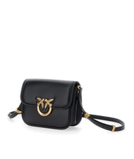 PINKO LOVE BOX Borsa mini in nappa con flap nero-antique gold - Borse Donna - 2