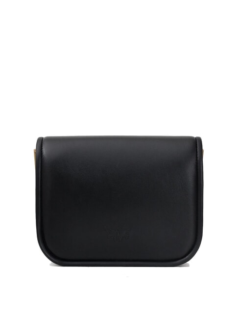 LOVE BOX Borsa mini in nappa con flap nero-antique gold - Borse Donna