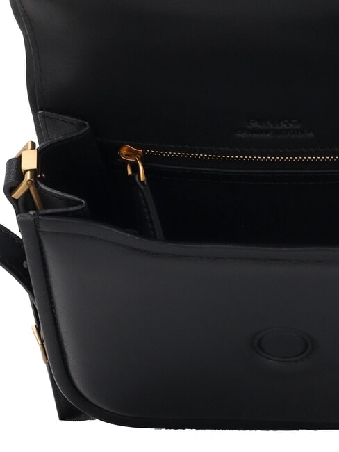 LOVE BOX Borsa mini in nappa con flap nero-antique gold - Borse Donna