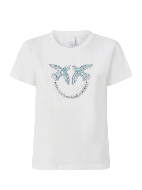 QUENTIN T-shirt con applicazione gioiello bianco-biancaneve - T-shirt e Top Donna