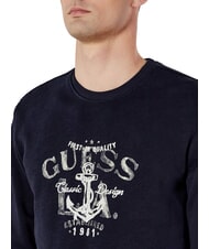 GUESS ANCHOR Felpa in cotone smartblue - Felpe Uomo - 3