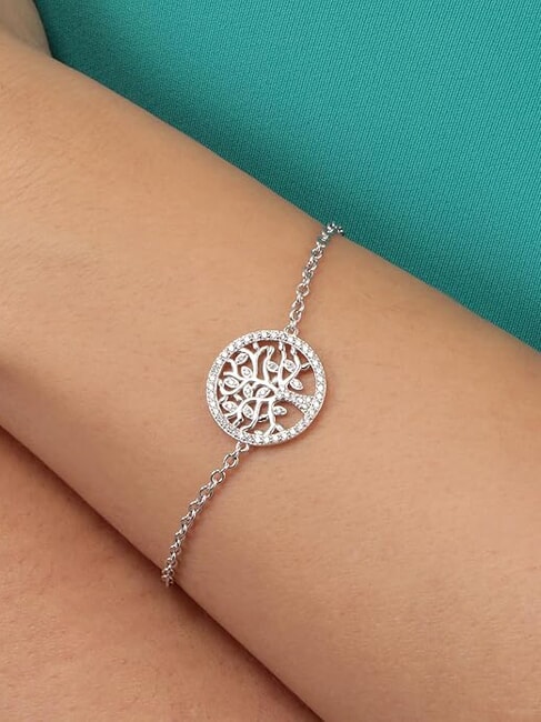 ALBERO DELLA VITA Braccialetto in argento ACCIAIO - Bracciali Donna