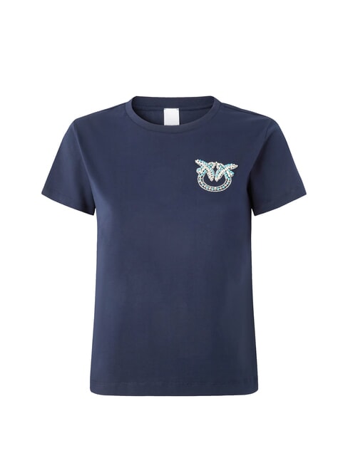 NAMBRONE  T-Shirt in cotone blu abisso - T-shirt e Top Donna