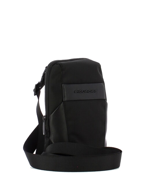 WOODY Borsello in pelle e tessuto Nero - Tracolle Uomo