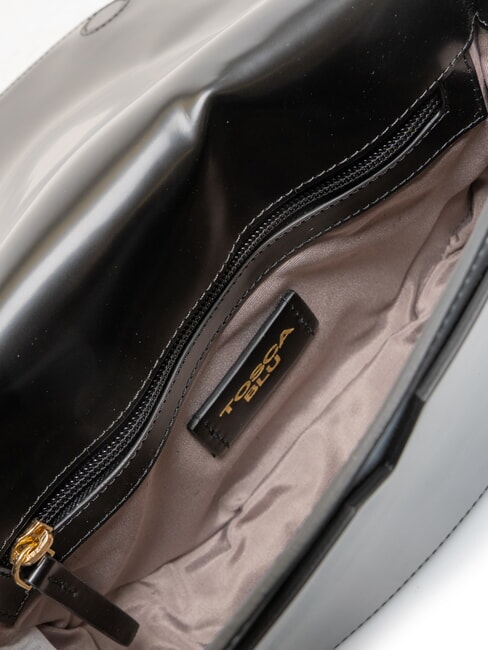 KORA Borsa in pelle con pattina Nero - Borse Donna