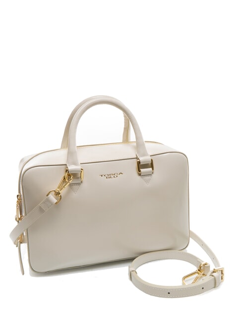 KORA Borsa bauletto in pelle con tracolla bianco avorio - Borse Donna