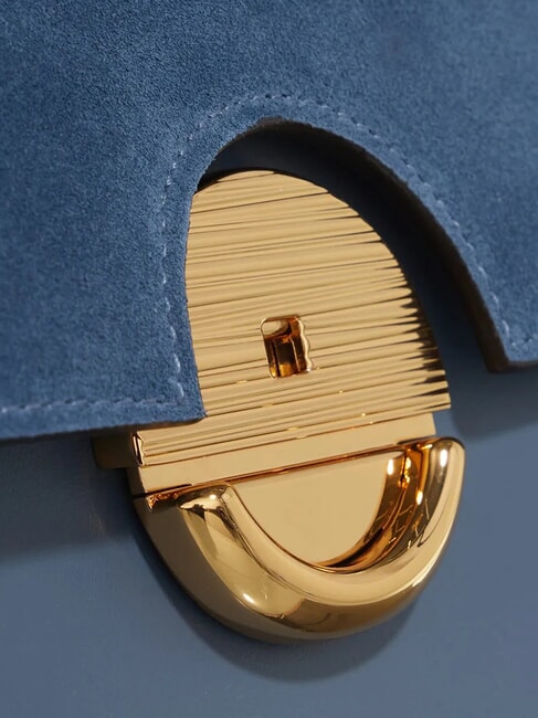 SFERA Borsa a tracolla in pelle con flap denim - Borse Donna