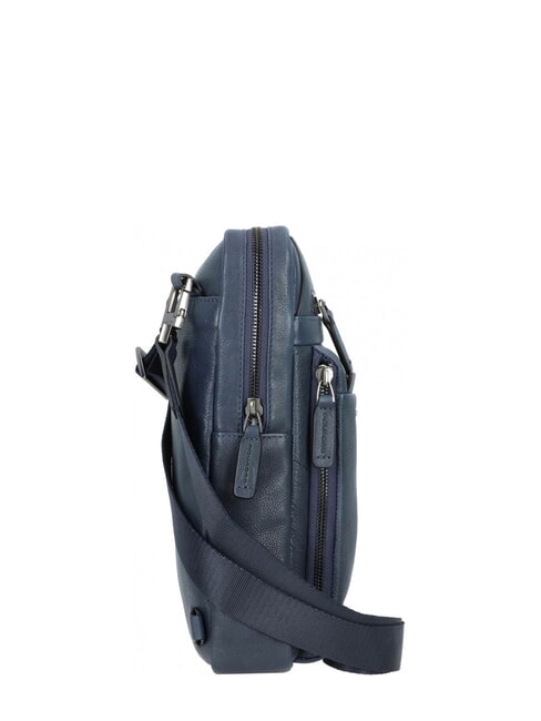 PAAVO Borsello grande in pelle porta iPad blu - Tracolle Uomo