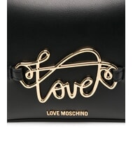 LOVE MOSCHINO CURSIVE LOGO Borsa camera case a tracolla Nero - Borse Donna - 3
