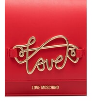 LOVE MOSCHINO CURSIVE LOGO Borsa a spalla ROSSO - Borse Donna - 3