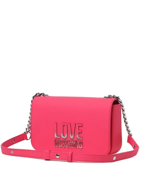 LETTERING BICOLOR Borsa a tracolla fuxia - Borse Donna