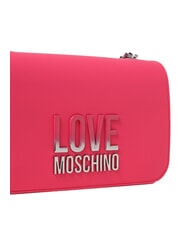 LOVE MOSCHINO LETTERING BICOLOR Borsa a tracolla fuxia - Borse Donna - 3