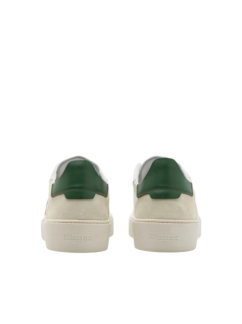 STATEN Sneakers in pelle white/green - Scarpe Uomo