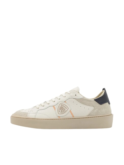 STATEN Sneakers in pelle white/navy - Scarpe Uomo