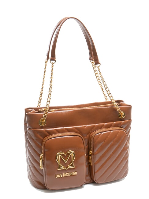 CITY POCKETS Borsa shopping trapuntata noce - Borse Donna