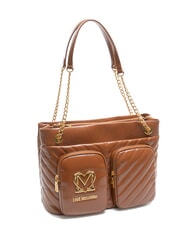 LOVE MOSCHINO CITY POCKETS Borsa shopping trapuntata noce - Borse Donna - 2