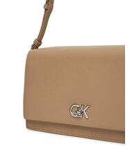 CALVIN KLEIN CK ELONGATED Borsa a spalla con patta crockery - Borse Donna - 3