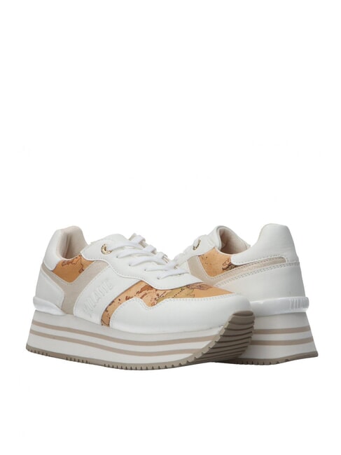 GEO JR Sneakers platform logo laterale Bianco/Geo Beige - Scarpe Donna