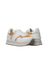 ALVIERO MARTINI PRIMA CLASSE GEO JR Sneakers platform logo laterale Bianco/Geo Beige - Scarpe Donna - 5