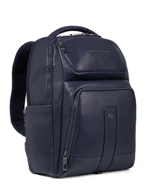 CARL Zaino porta PC 14", in pelle blu - Zaini da lavoro porta PC