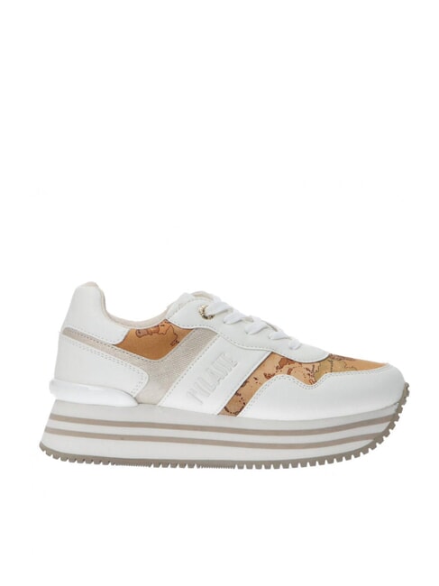 GEO JR Sneakers platform logo laterale Bianco/Geo Beige - Scarpe Donna