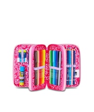 SJGANG FLYUNICORN GIRL Astuccio 3 zip completo di kit scuola fuxiafluo - Astucci e Accessori - 2