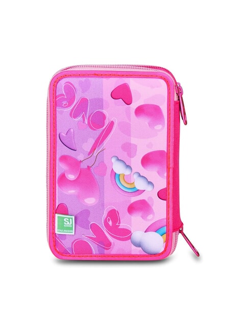 FLYUNICORN GIRL Astuccio 3 zip completo di kit scuola fuxiafluo - Astucci e Accessori