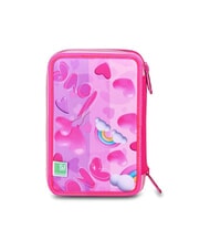SJGANG FLYUNICORN GIRL Astuccio 3 zip completo di kit scuola fuxiafluo - Astucci e Accessori - 7