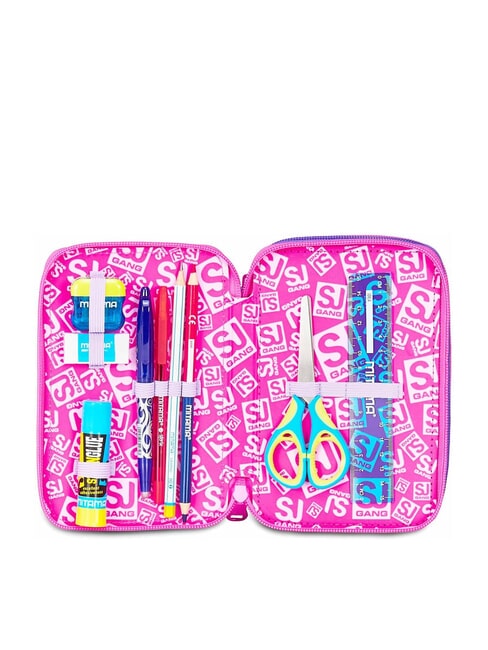 TINYPATCH GIRL Astuccio 3 zip completo di kit scuola CANDY FUXIA - Astucci e Accessori