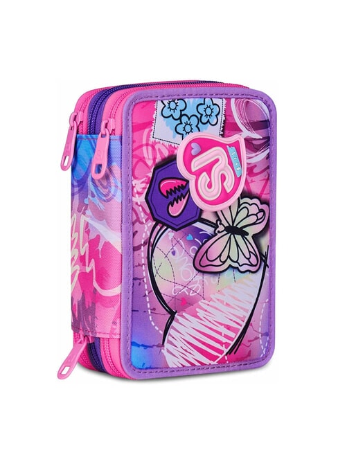 TINYPATCH GIRL Astuccio 3 zip completo di kit scuola CANDY FUXIA - Astucci e Accessori