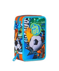 SJGANG TINYPATCH BOY Astuccio 3 zip completo di kit scuola bright turquoise - Astucci e Accessori - 6