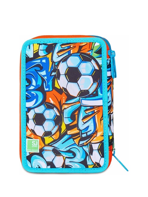 TINYPATCH BOY Astuccio 3 zip completo di kit scuola bright turquoise - Astucci e Accessori