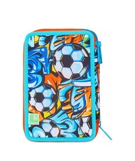 SJGANG TINYPATCH BOY Astuccio 3 zip completo di kit scuola bright turquoise - Astucci e Accessori - 7