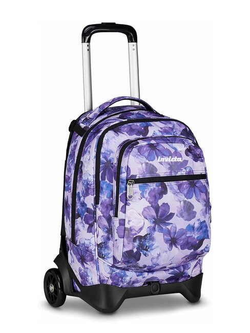 PLUG FANTASY Zaino trolley sganciabile, porta pc 14" lily flowers - Zaini con carrello