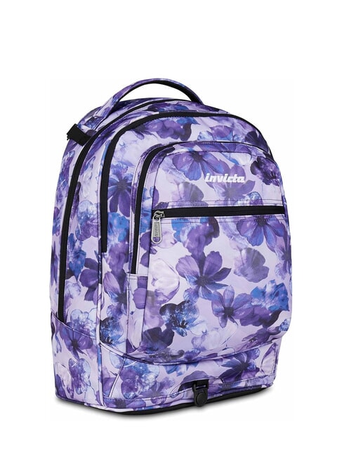 PLUG FANTASY Zaino trolley sganciabile, porta pc 14" lily flowers - Zaini con carrello